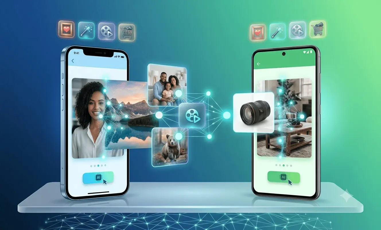 أفضل تطبيقات مجانية لدمج الصور بالذكاء الاصطناعي لأجهزة iPhone وAndroid في 2026